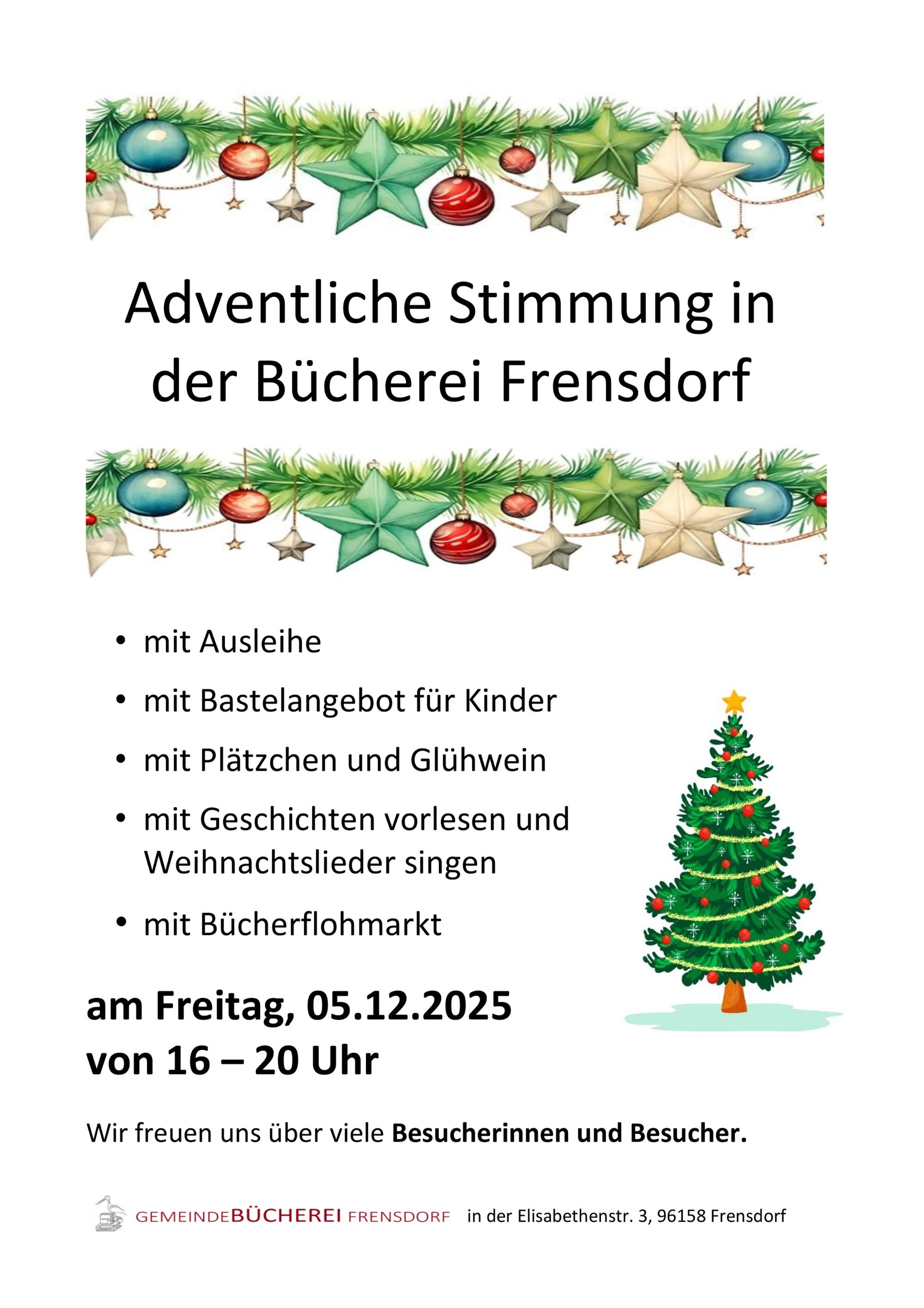 Plakat Weihnachten für Mitteilungsblatt